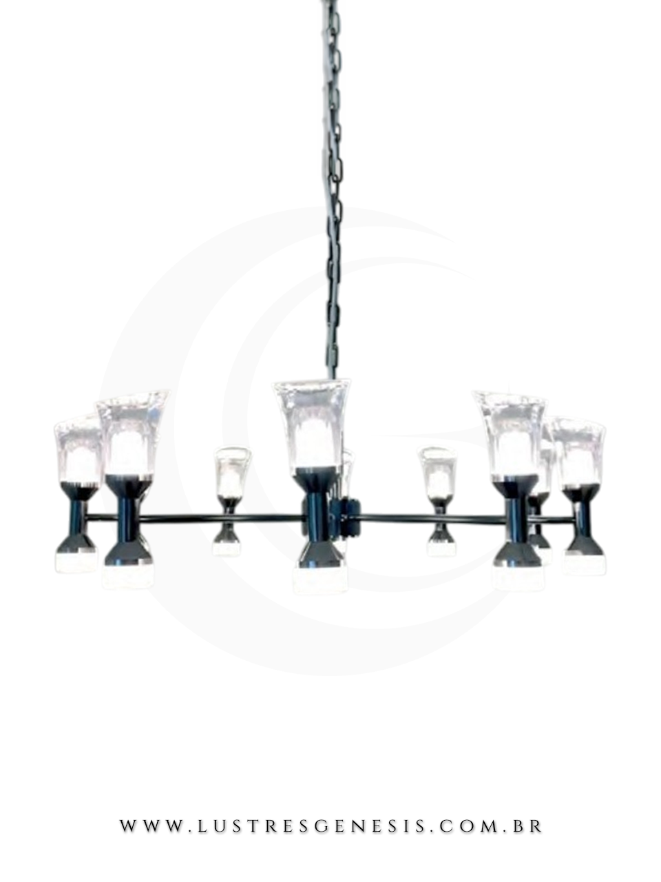 Lustre de Luxo Cannes 90cm para Sala de Estar e Jantar